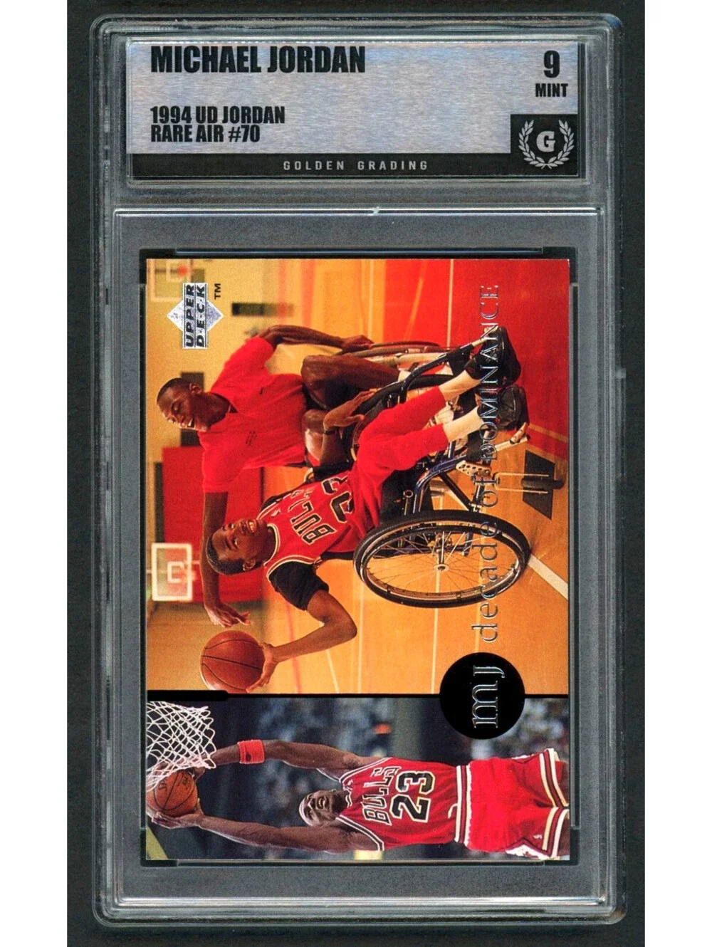 1994 Upper Deck MJ Rare Air #70 Michael Jordan Bulls HOF Graded Mint 9